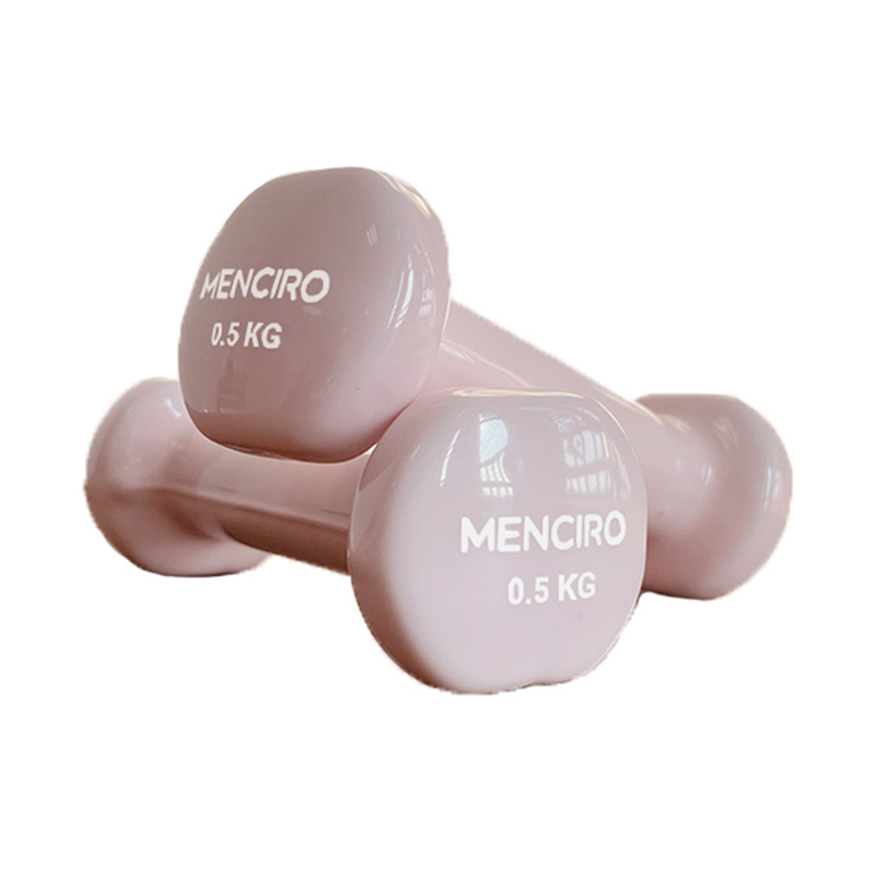 combinaison d'ensemble d'haltères moulée en plastique coloré de 0,5 kg